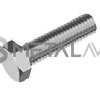 Paslanmaz Civata Altıköşe Başlı Tam Diş 16 Metrik - Boy 70 mm (M16x70)